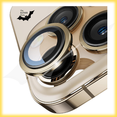 Picture of Camera Protector for iPhone 13 Pro Max Golden WSKEN Ring Camera Lens Protector for Mobile