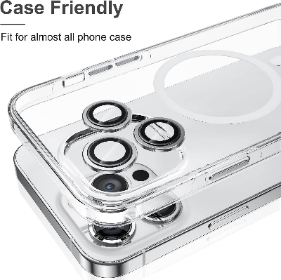 Picture of Camera Protector for iPhone 13 Pro Max White WSKEN Ring Camera Lens Protector for Mobile