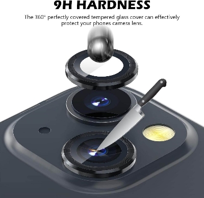 Picture of Camera Protector for iPhone 13 Mini Black WSKEN Ring Camera Lens Protector for Mobile