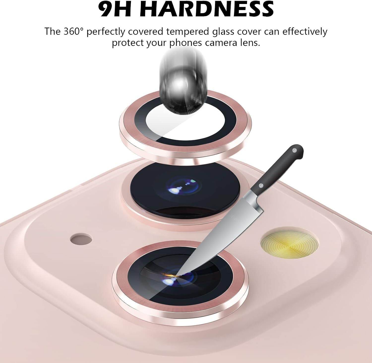 Picture of Camera Protector for iPhone 13 Mini Pink WSKEN Ring Camera Lens Protector for Mobile