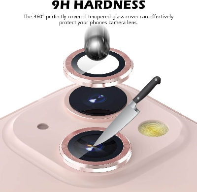 Picture of Camera Protector for iPhone 13 Mini Pink WSKEN Ring Camera Lens Protector for Mobile