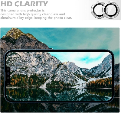 Picture of Camera Protector for iPhone 13 White WSKEN Ring Camera Lens Protector for Mobile