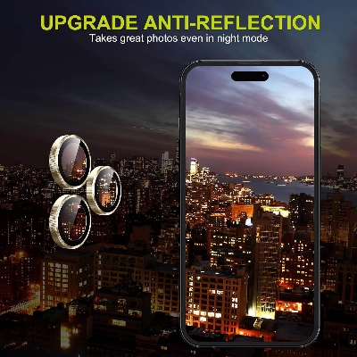 Picture of Camera Protector for iPhone 14 Pro Max Golden WSKEN Ring Camera Lens Protector for Mobile