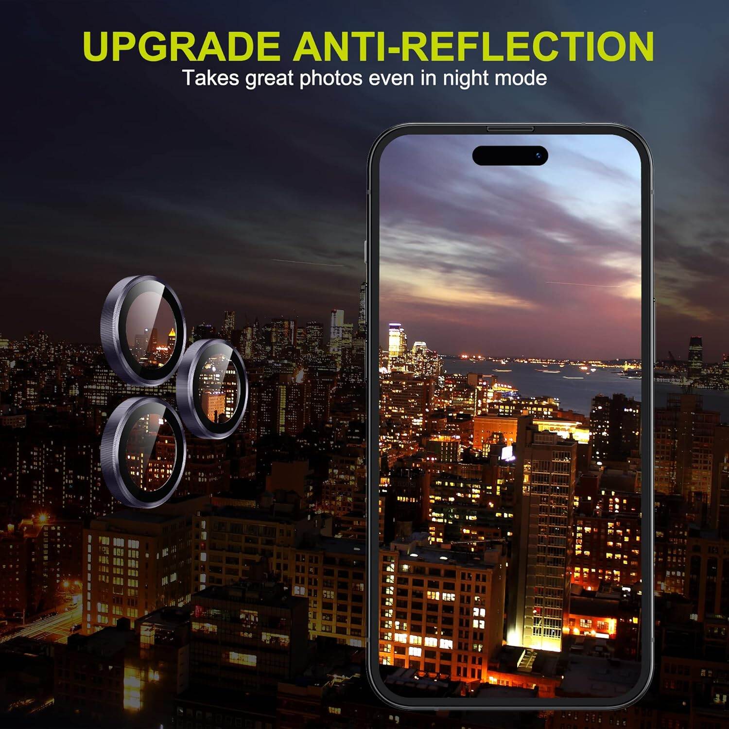 Picture of Camera Protector for iPhone 14 Pro Purple WSKEN Ring Camera Lens Protector for Mobile