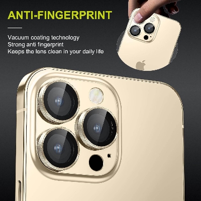 Picture of Camera Protector for iPhone 14 Pro Golden WSKEN Ring Camera Lens Protector for Mobile