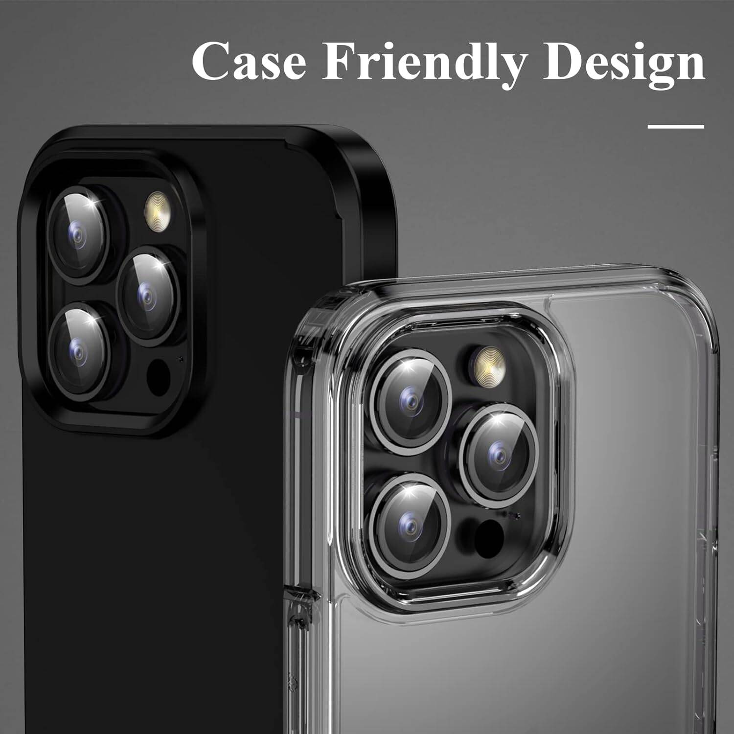 Picture of Camera Protector for iPhone 14 Pro Black WSKEN Ring Camera Lens Protector for Mobile
