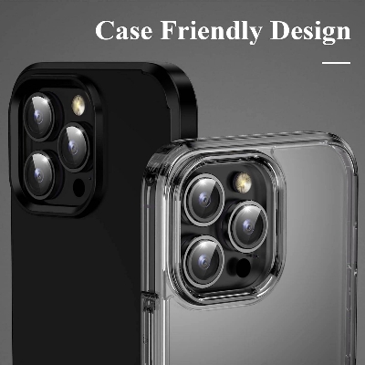 Picture of Camera Protector for iPhone 14 Pro Black WSKEN Ring Camera Lens Protector for Mobile