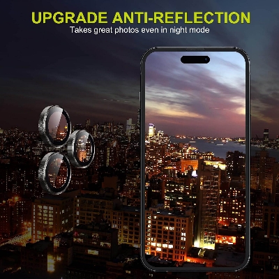 Picture of Camera Protector for iPhone 14 Pro Black WSKEN Ring Camera Lens Protector for Mobile