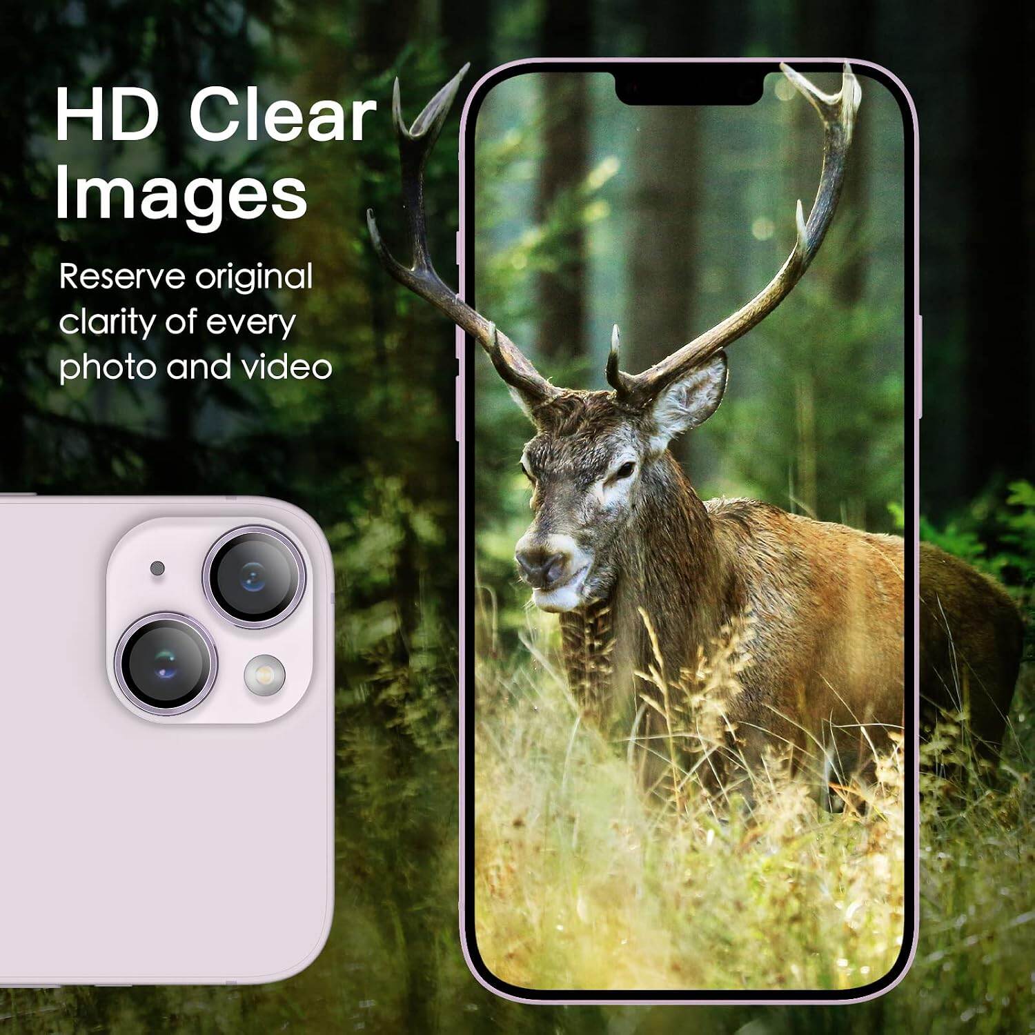 Picture of Camera Protector for iPhone 14 Plus Purple WSKEN Ring Camera Lens Protector for Mobile