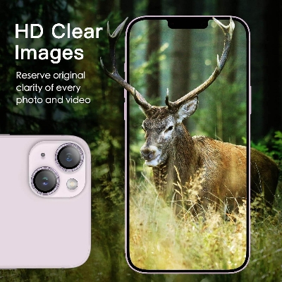 Picture of Camera Protector for iPhone 14 Plus Purple WSKEN Ring Camera Lens Protector for Mobile