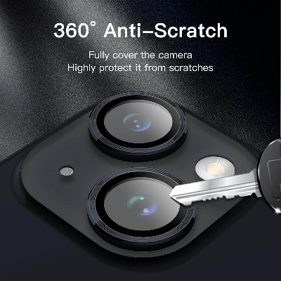 Picture of Camera Protector for iPhone 14 Plus Black WSKEN Ring Camera Lens Protector for Mobile