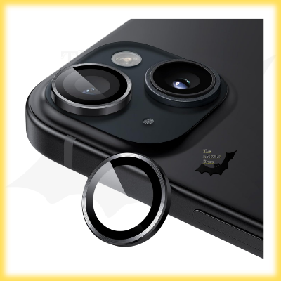 Picture of Camera Protector for iPhone 15 Plus Black WSKEN Ring Camera Lens Protector for Mobile