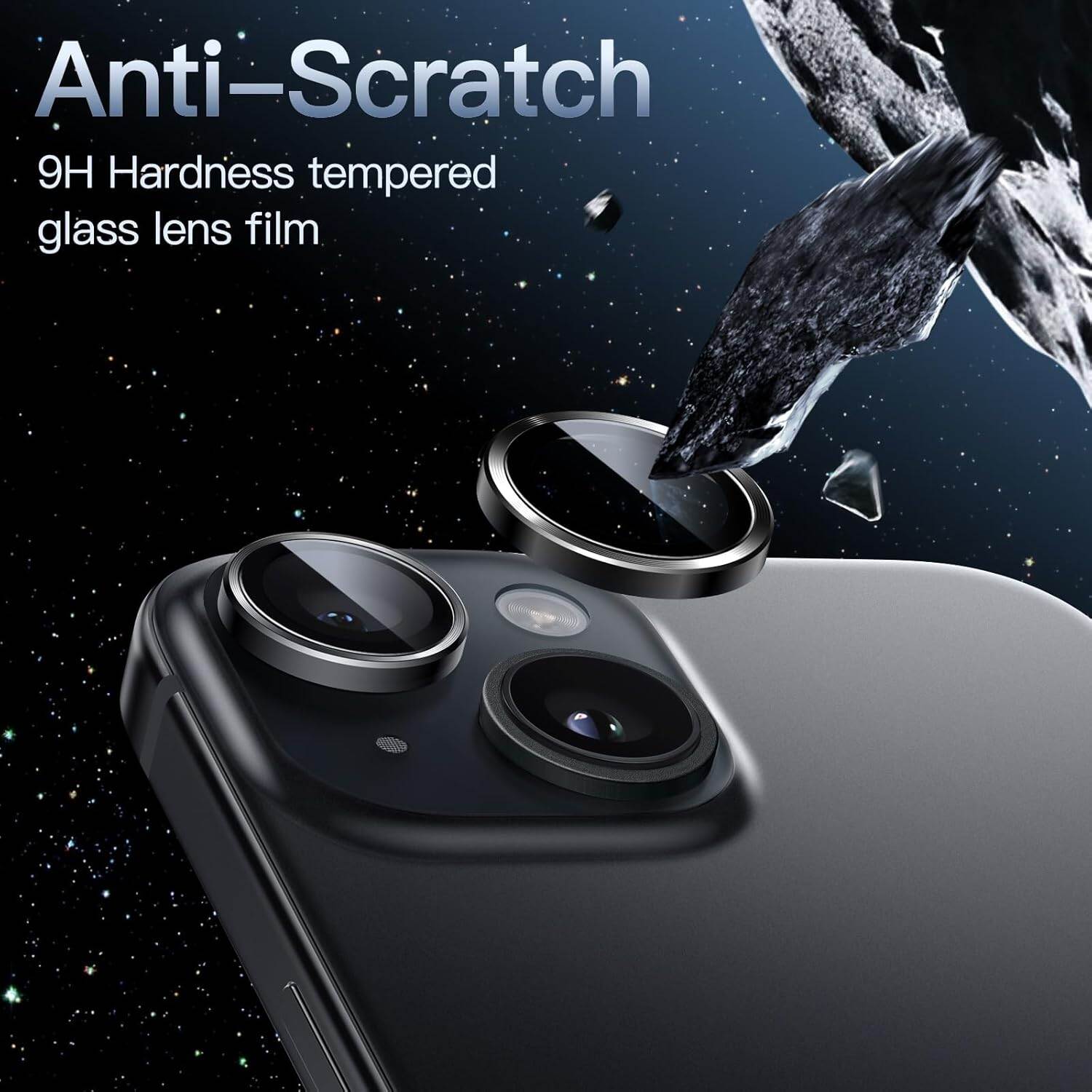 Picture of Camera Protector for iPhone 15 Plus Black WSKEN Ring Camera Lens Protector for Mobile