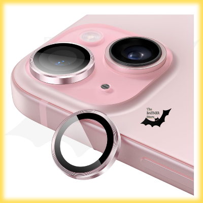 Picture of Camera Protector for iPhone 15 Pink WSKEN Ring Camera Lens Protector for Mobile