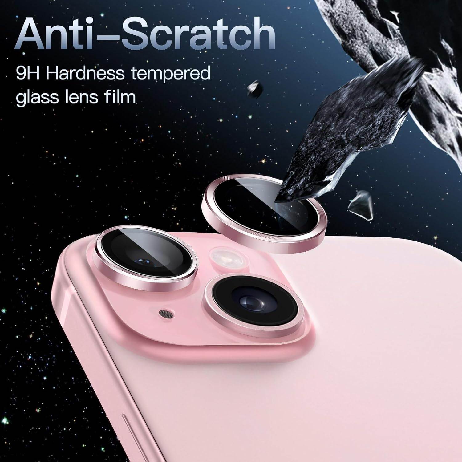 Picture of Camera Protector for iPhone 15 Pink WSKEN Ring Camera Lens Protector for Mobile