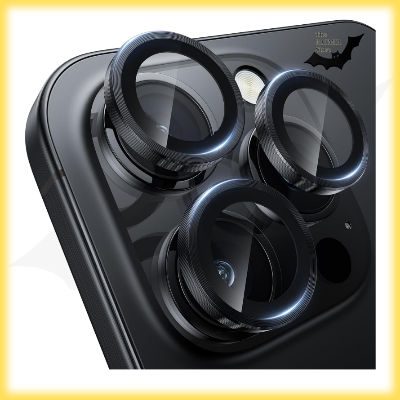 Picture of Camera Protector for iPhone 15 Pro Max Black WSKEN Ring Camera Lens Protector for Mobile