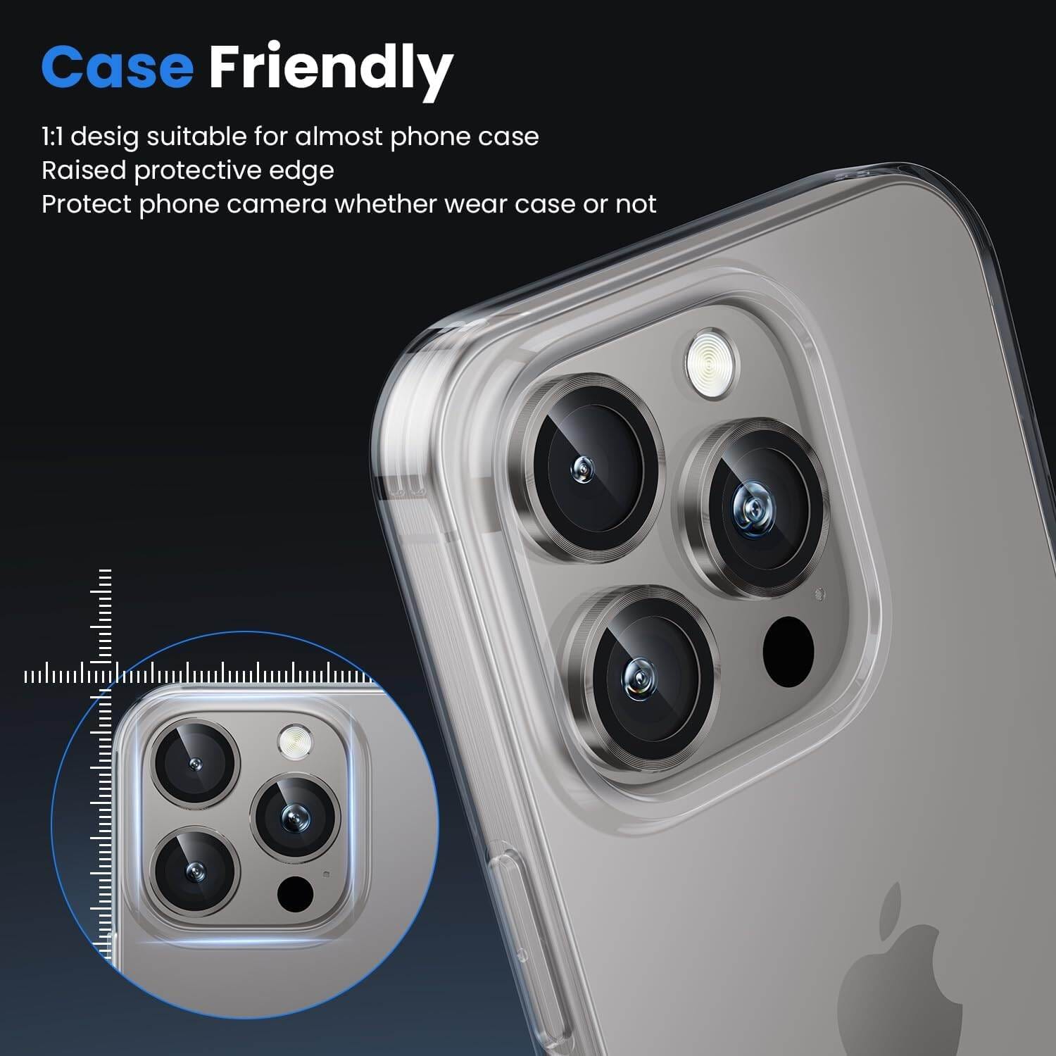 Picture of Camera Protector for iPhone 16 Pro Max DesertTitanium WSKEN Ring Camera Lens Protector for Mobile