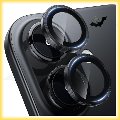 Picture of Camera Protector for iPhone 16 Black WSKEN Ring Camera Lens Protector for Mobile