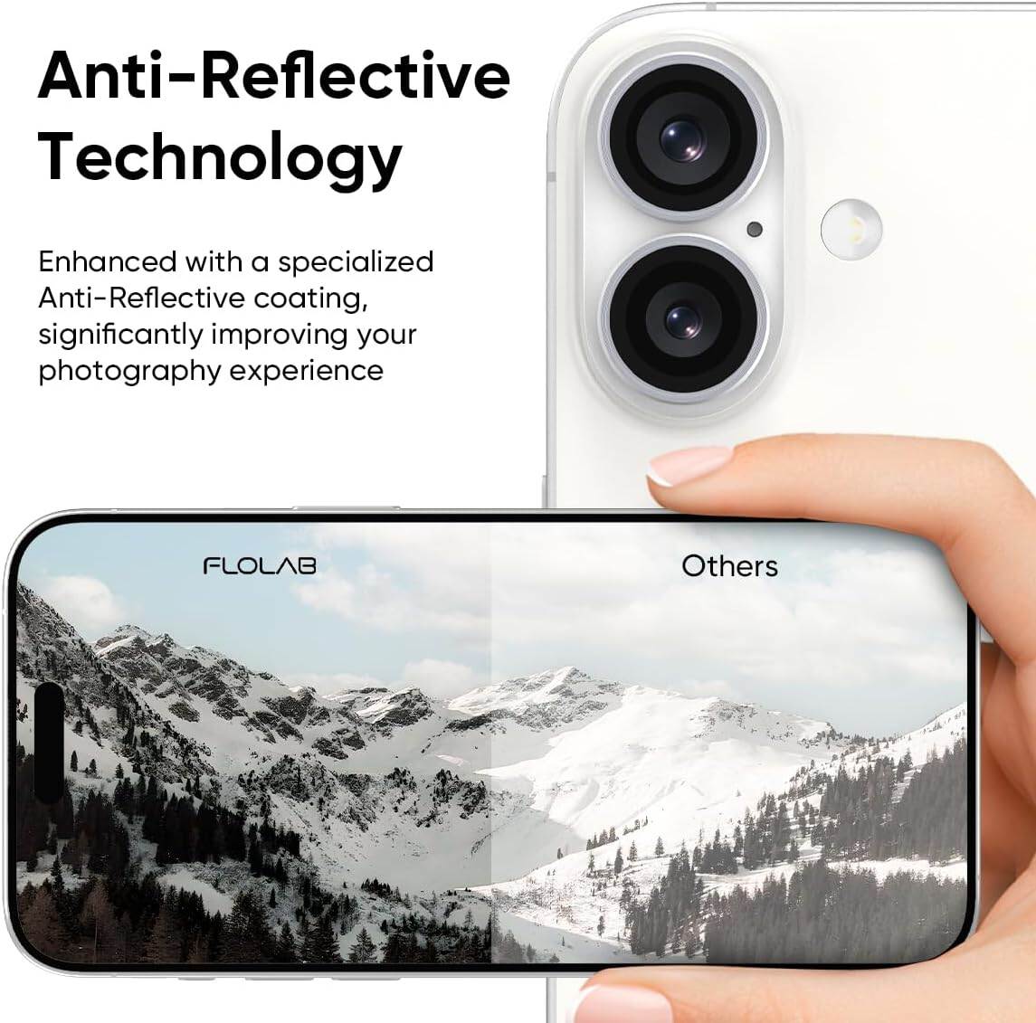 Picture of Camera Protector for iPhone 16 White WSKEN Ring Camera Lens Protector for Mobile