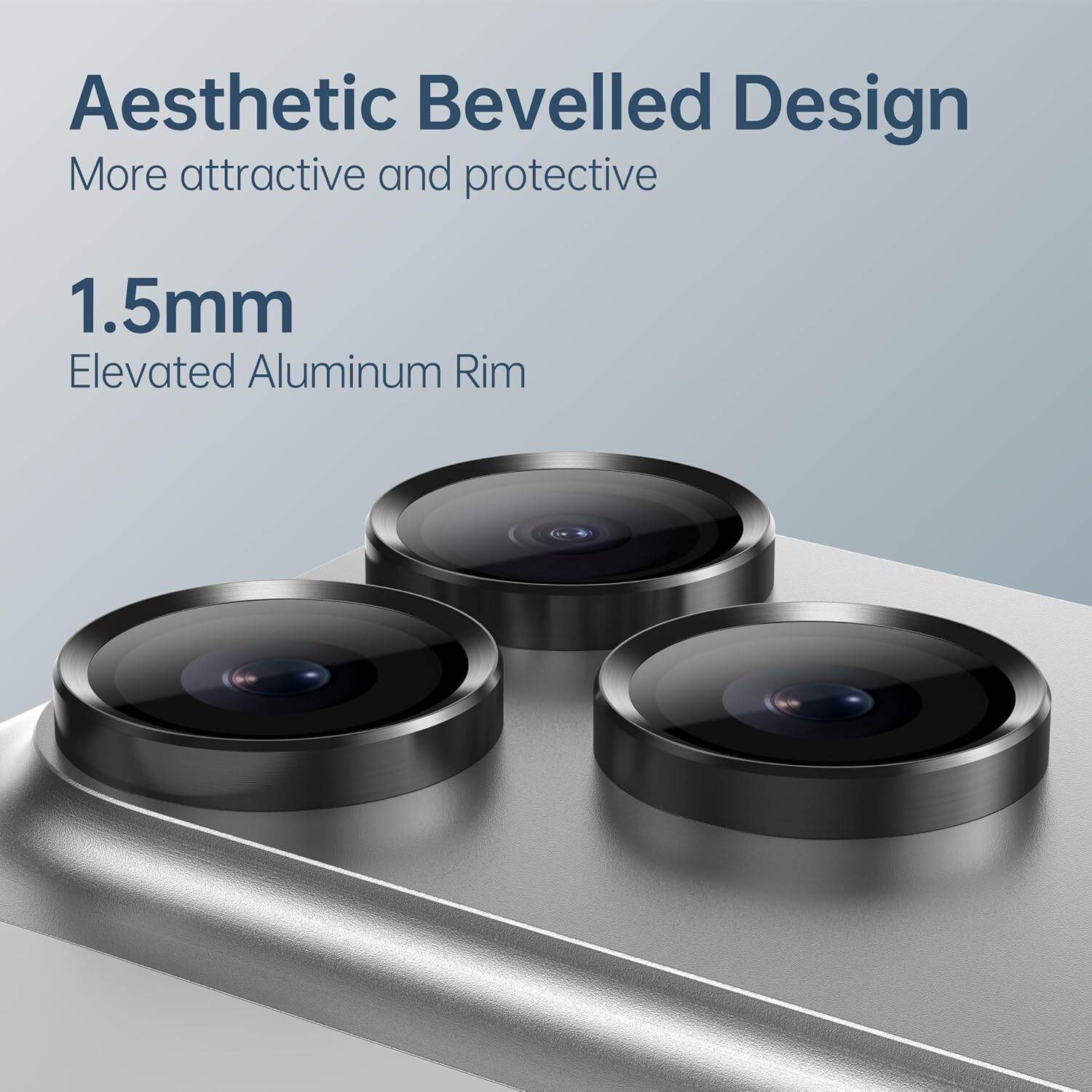 Picture of Camera Protector for iPhone 17 Pro Black WSKEN Ring Camera Lens Protector for Mobile