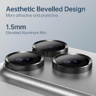 Picture of Camera Protector for iPhone 17 Pro Black WSKEN Ring Camera Lens Protector for Mobile