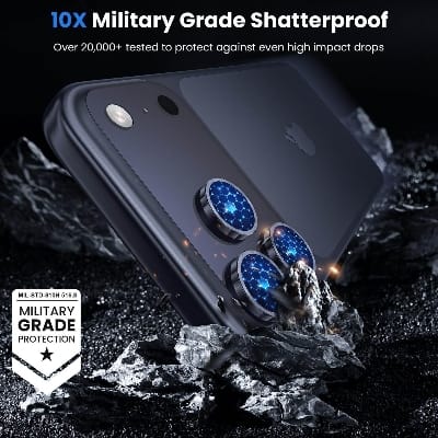 Picture of Camera Protector for iPhone 17 Pro Max Blue WSKEN Ring Camera Lens Protector for Mobile