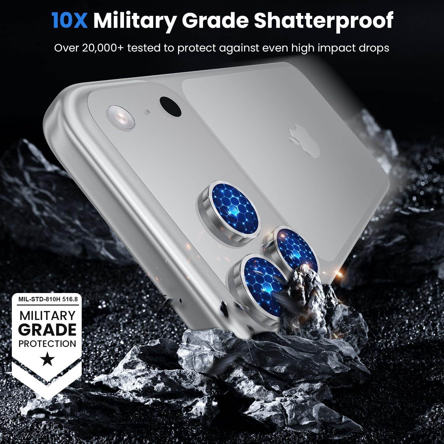 Picture of Camera Protector for iPhone 17 Pro White WSKEN Ring Camera Lens Protector for Mobile