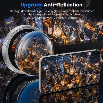 Picture of Camera Protector for iPhone 17 Pro White WSKEN Ring Camera Lens Protector for Mobile