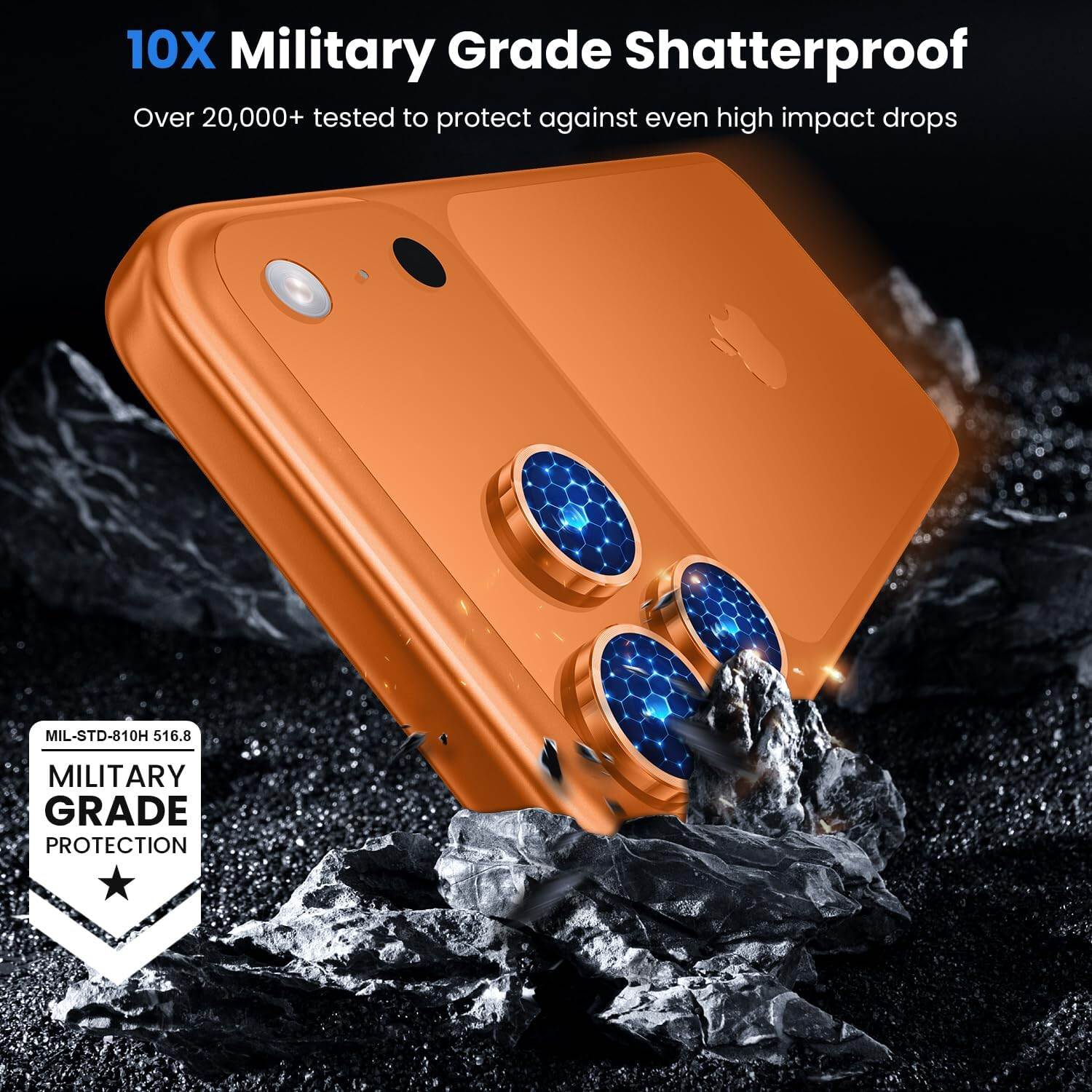 Picture of Camera Protector for iPhone 17 Pro Max Orange WSKEN Ring Camera Lens Protector for Mobile