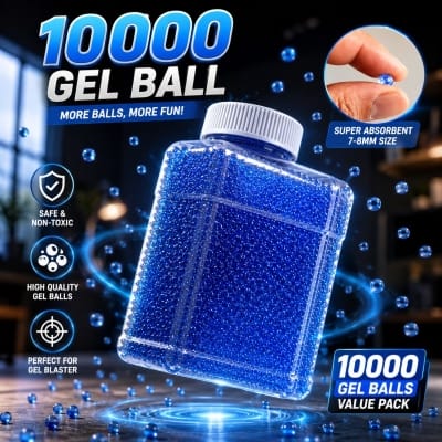 Picture of 10000 Gel Balls 7-8mm Water Beads – Super Absorbent Gel Balls for Gel Blaster Toy, High Quality Water Gel Ball Refill - Blue