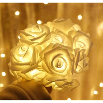 Picture of Rose fairy lights/Decorative party fairy light warm white Artificial Soft fashionable White - Table Lamp - Table Lamp-Gold