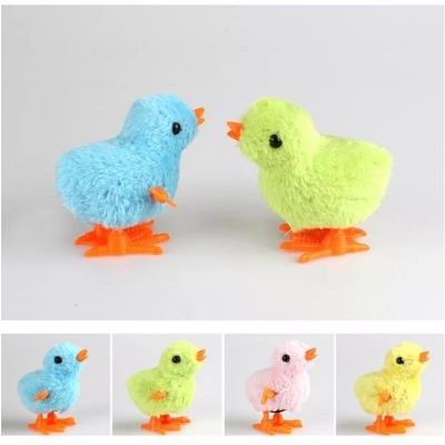 Picture of Clockwise Key Type Toy Chicken Toy 1Pieces/Baby Cute Cartoon Chick Wind Up Walking Chicken Toys-Multicolor