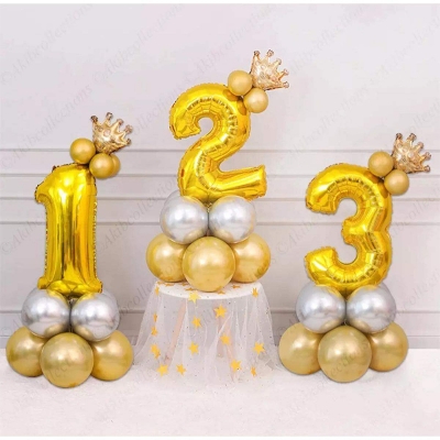 Picture of Number foil set/Number Crown Foil Balloons Set