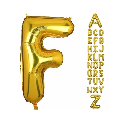 Picture of Foil Alphabet Name Word Balloon A to Z/Alphabet Foil Balloon from A-Z (16 inch) for Birthday & Party Decoration