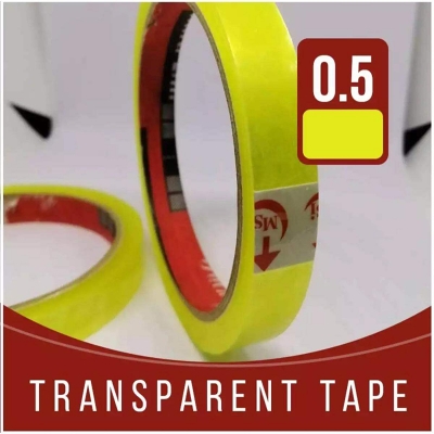 Picture of Transparent Schotch Tape - 0.5 Inch-2pc/half inch gum tape-1pc-White