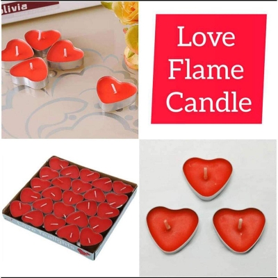 Picture of Love candle-5pc/Heart shape scented love candle-5pc-Red