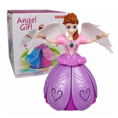 Picture of Princess Music Dancing Doll/Rotating Angel Girl Flashing Lights with Music Gift Toy For Kids or Baby-Blue
