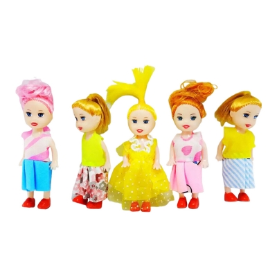 Picture of Baby doll set/5 Pcs Baby Doll set for Kids-Multicolor