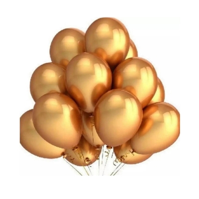 Picture of Golden monty balloon-10pc/golden balloon/monty balloon-10pc golde-Gold