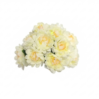 Picture of White flower khopa/Artificial flower khopa/white bridal flower khopa-White