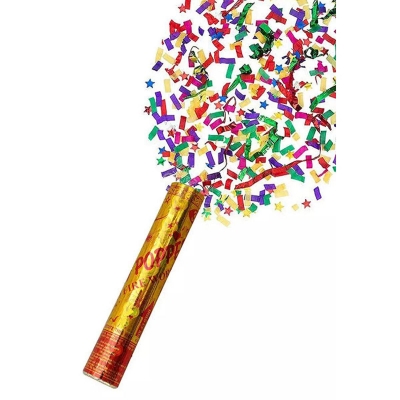 Picture of Party popper-1pc/Birthday Party popper, paper confetti, Paper blaster for Marriage Anniversary celebration-Multicolor