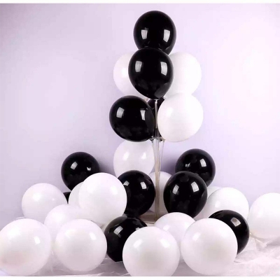 Picture of Black and white balloon-50pc/white and black balloon-50/monty balloon-50pc-Black and white