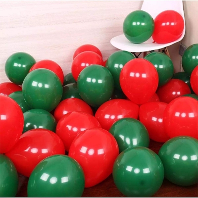 Picture of Red and green balloon-50pc/Monty red and green balloon 50pc package-Red and green