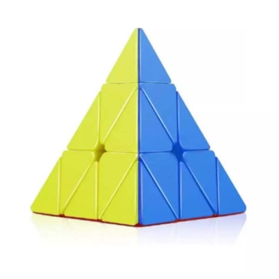 Picture of Rubik's Cube Pyramid Stickerless/3 Stage Pyramid Rubiks Magic Cube/Pyramid Rubiks Magic Cube - 3 Stage-Multicolor