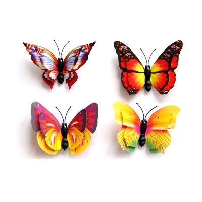Picture of 4pc-3D Wall sticker butterfly/3D wall sticker-Multicolor