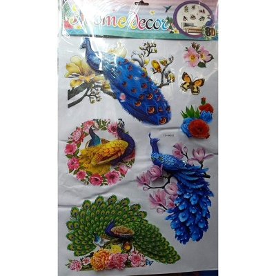 Picture of Big size-3D wall sticker/Fridge sticker/Flower tov sticker/Big Size Peacock sticker/Fruit sticker for fridge - Wall Sticker - Sticker-Multicolor