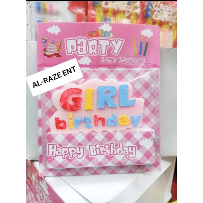 Picture of Birthday girl Candle/Happy birthday candle/Cake candle-Pink