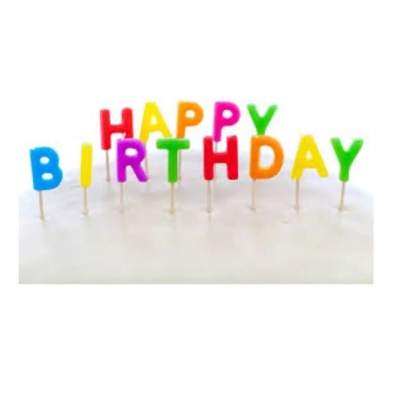 Picture of Happy birthday Candle/Cake candle/Happy birthday letter Candle-Multicolor
