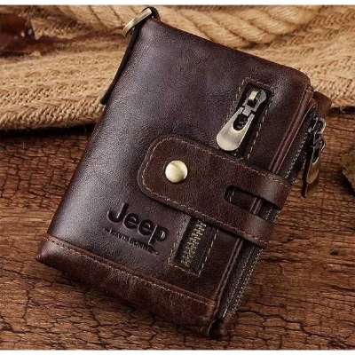 Picture of Jeep Artificial Leather Wallet for Men/Jeep Men's Chocolate Leather Wallet-Black