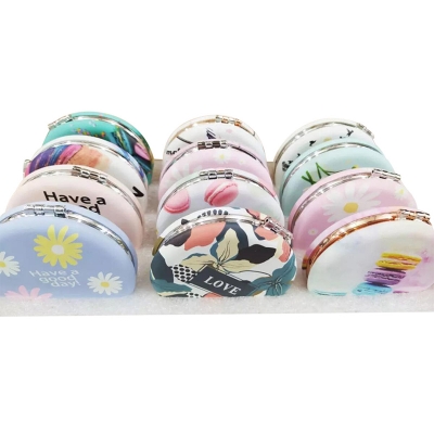 Picture of Mirror/mini portable folding mirror/ pocket mirror/ double side pocket mirror/mini mirrors gifts/mini pocket mirror for women and girls-White